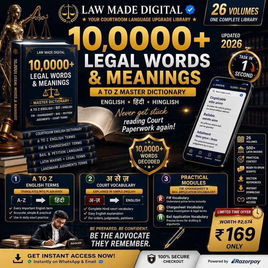 10,000+ Legal Words & Meanings — A to Z Master Dictionary, Law Made Digital, 26 Volumes