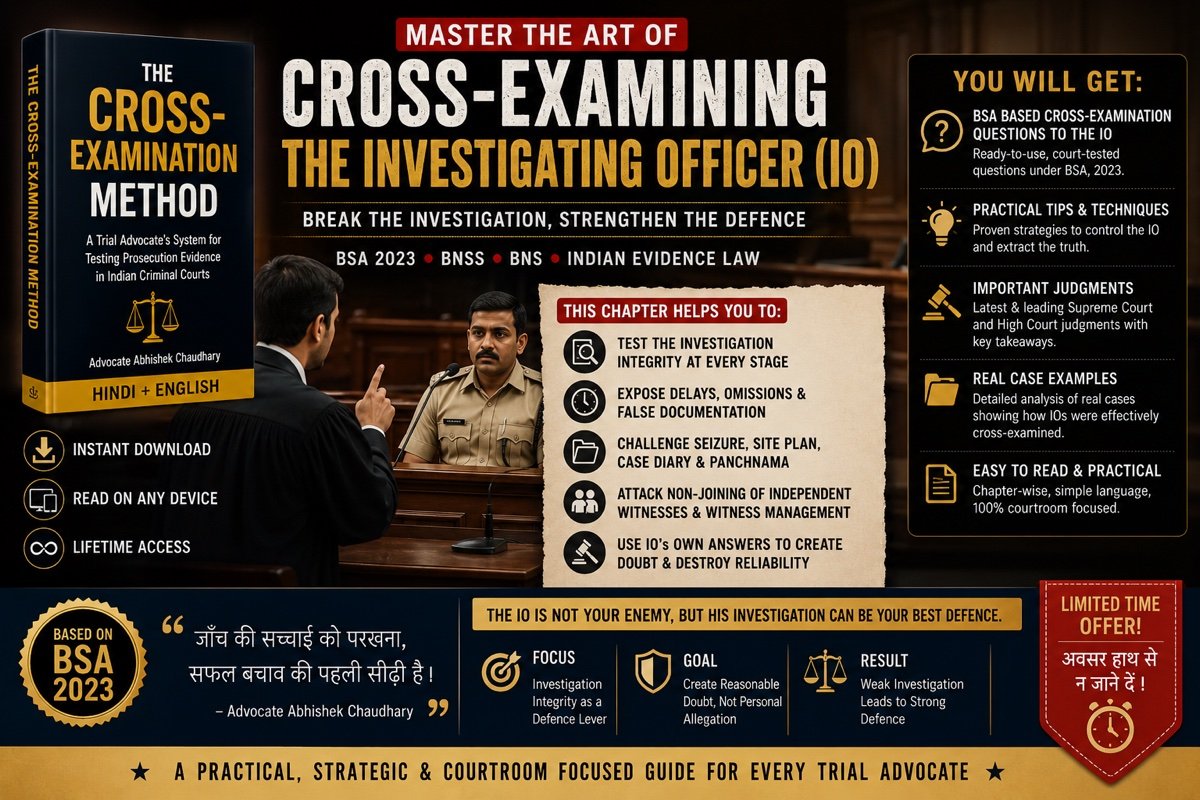 Cross Examining the Investigating Officer IO