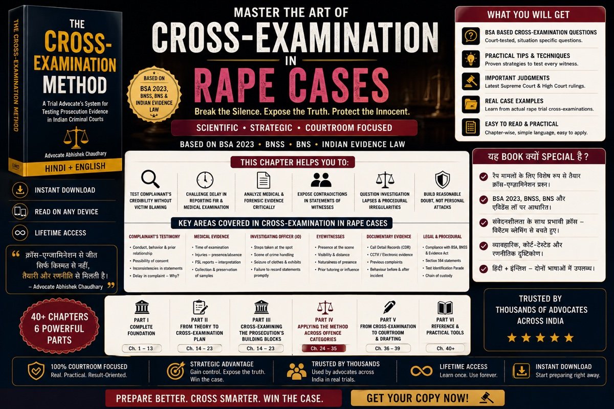 Cross Examination in Rape Cases