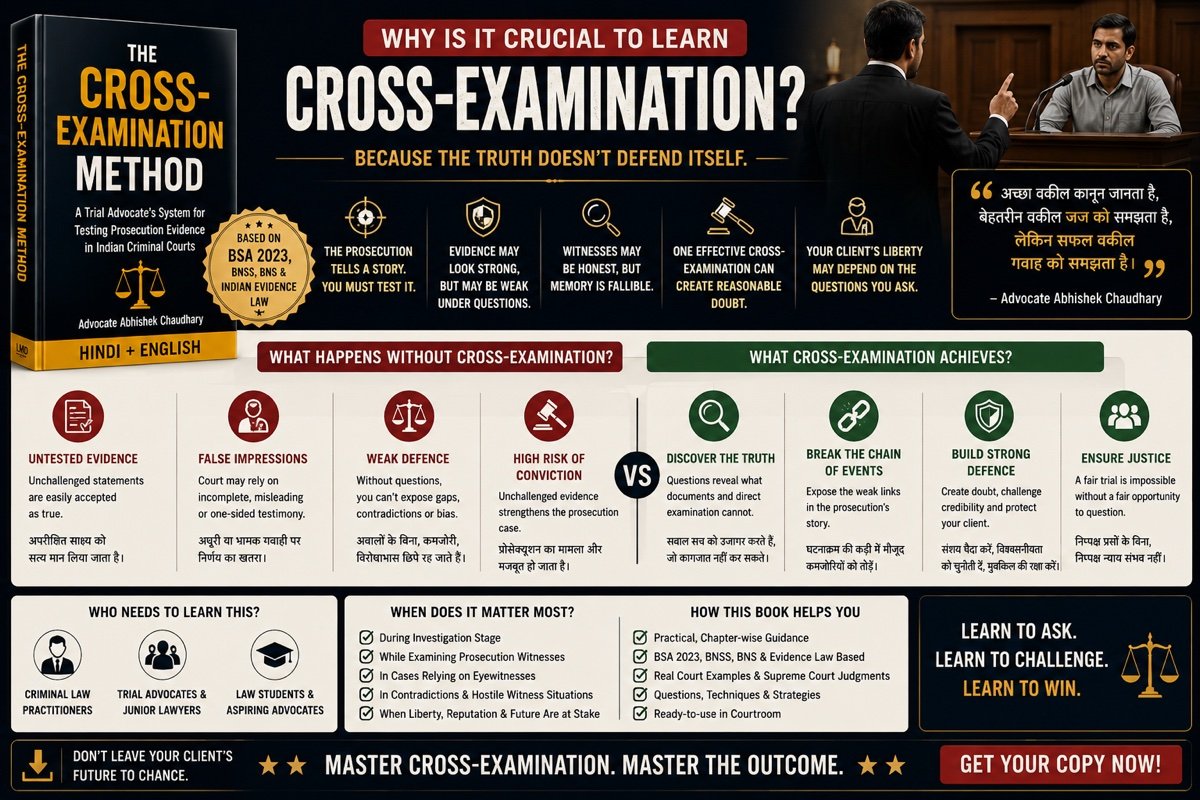 Why is it crucial to learn cross examination